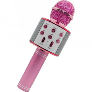 Караоке микрофон беспроводной WS-858, розовый